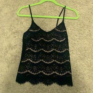 Black Lacey tank top